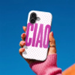 Ciao - Stippen - Roze - Wit Toughcase MagSafe Apple iPhone 17 klein -Sfeer1V