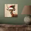 Kerst - Hert - Gewei - Rood aluminium wit klein -sfeer2