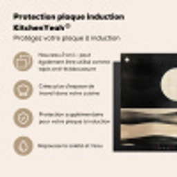 Maan - Cirkel - Goud Inductie beschermer vinyl 3mm middel -zzzzzzusp-haakje_FR