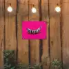Banaan - Zebraprint - Roze tuinposter los doek klein -sfeer1