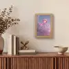 Kwallen - Roze - Wolken Light Box met kabel (Tafellamp) klein -sfeer2