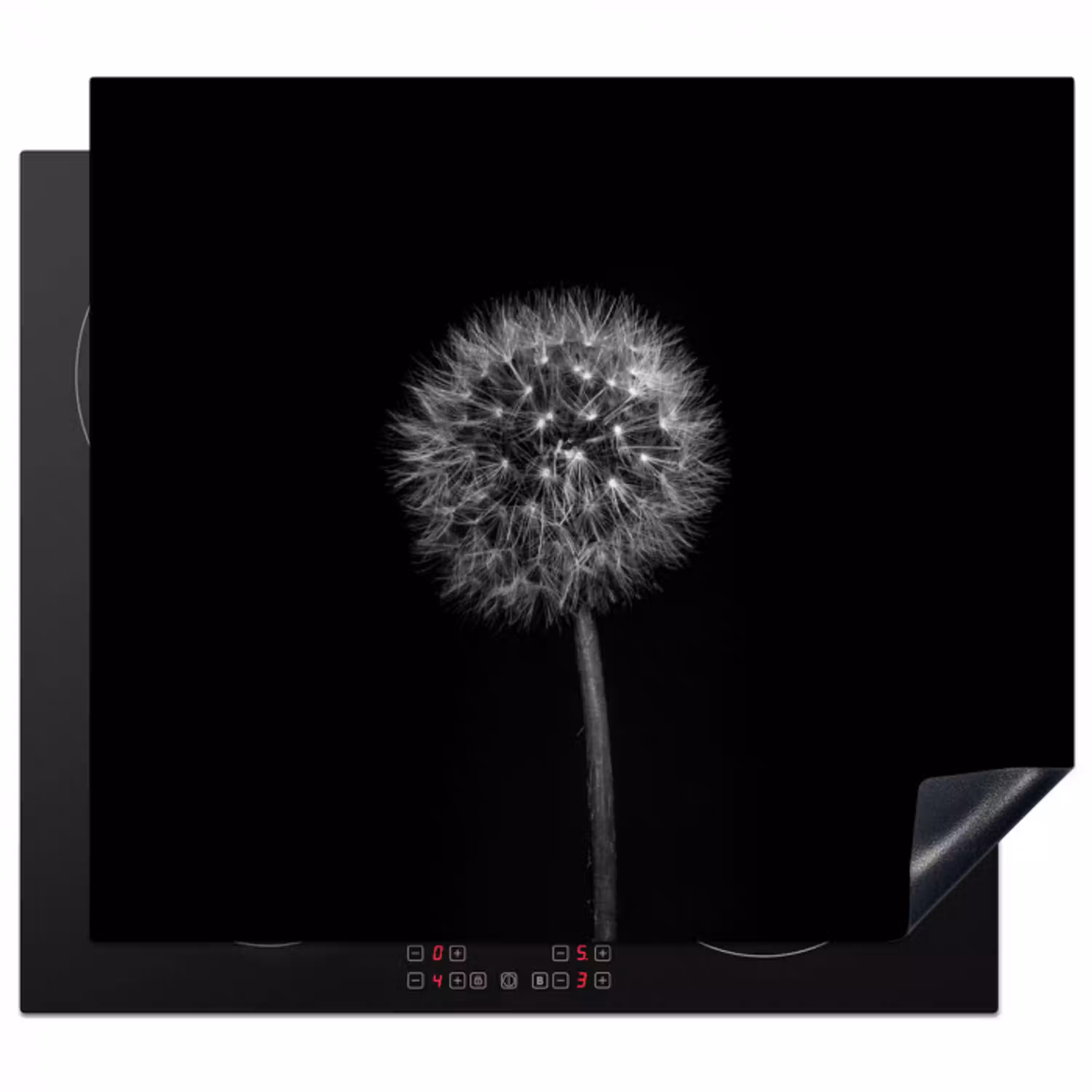 Sterrennacht van Paardenbloem Inductie beschermer vinyl 3mm middel -3d