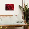 Rood - Roos - Romantisch tuinposter los doek klein -sfeer7