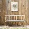 Schelp - Quote - Groen Tuinposter op houten frame 2 cm dik klein -sfeer4
