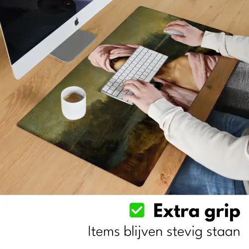 Mona - Klassiek - Roze Muismat XXL klein -sfeer3