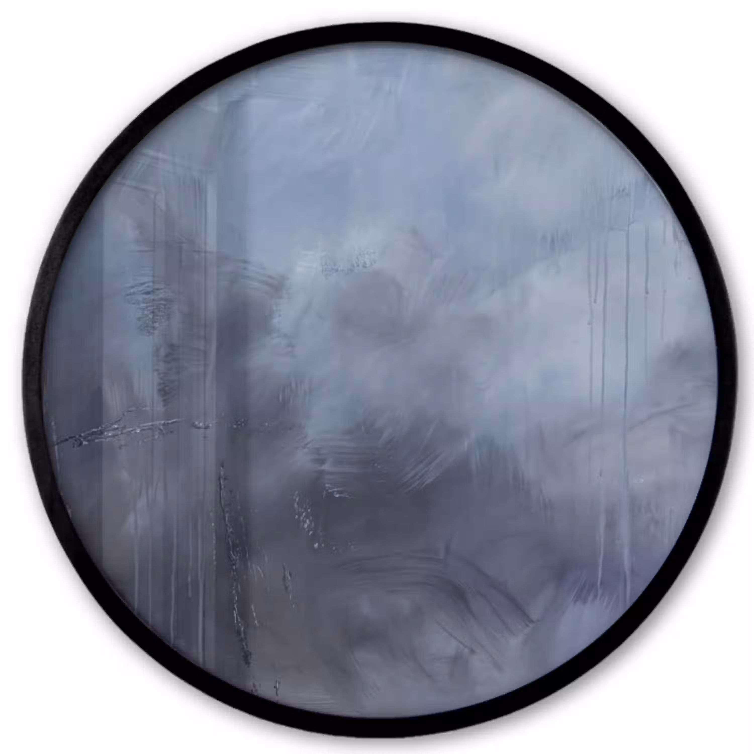 Abstract - Kwaststreken - Modern - Kunst - Grijs Fotolijst rond zonder passe partout klein -3d