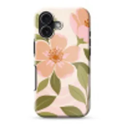 Grafisch - Bloemen - Roze Toughcase MagSafe Apple iPhone 17 klein -3d