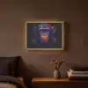 Kleurrijk - Aap - Abstract Light Box met batterij (Wandlamp) middel -sfeer4