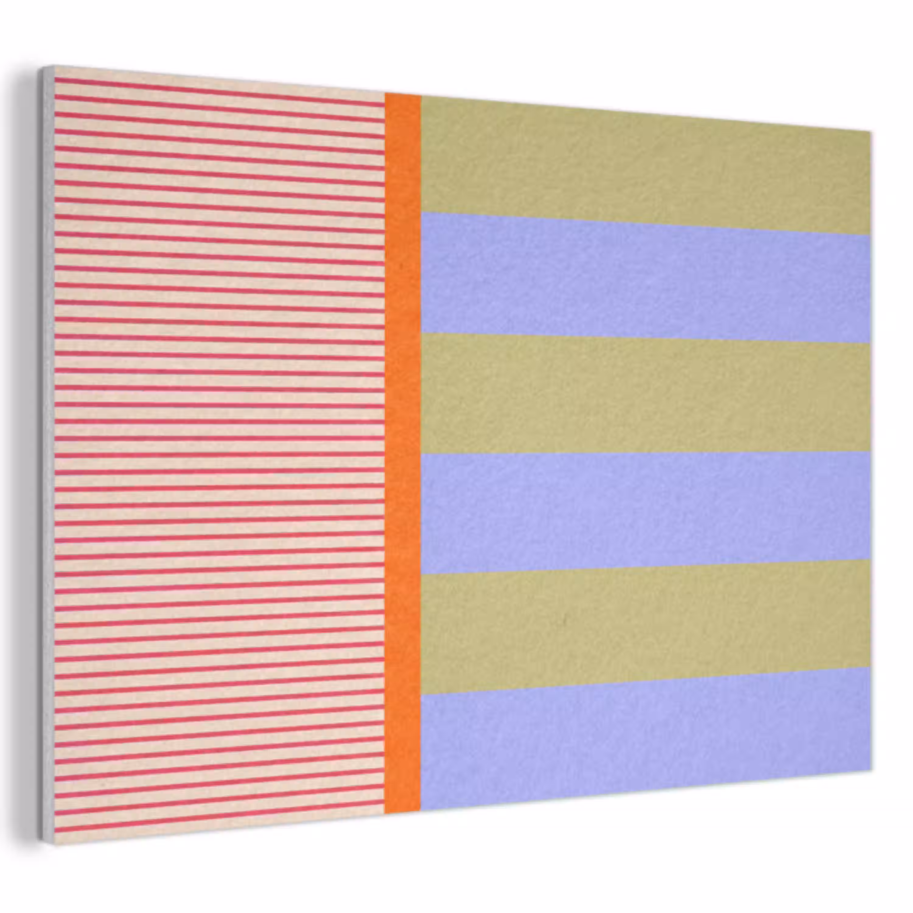 Abstract - Geometrie - Strepen - Blokken - Rood PET vilt klein -3d