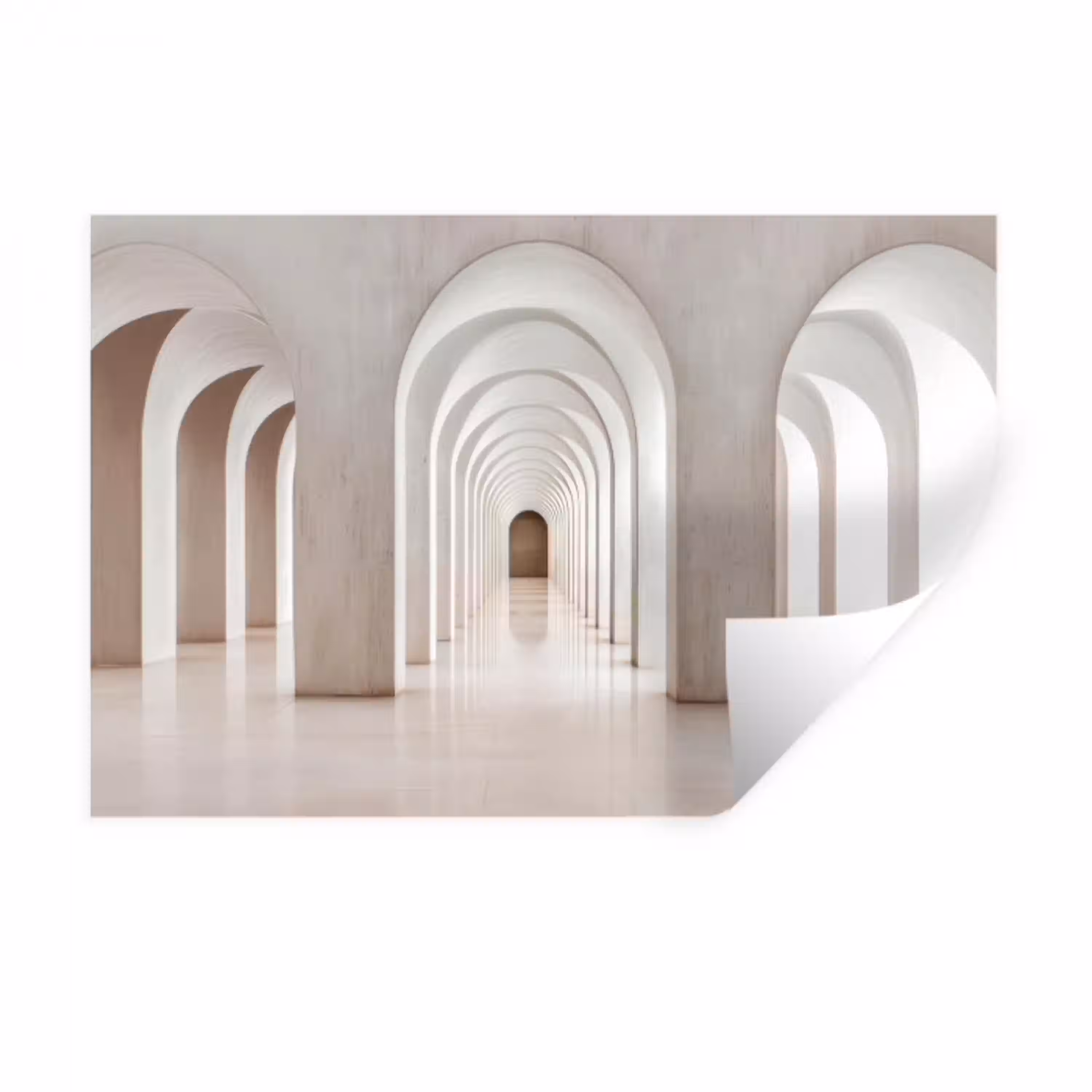 Hal - Bogen - Symmetrisch - Modern Muursticker klein -3d