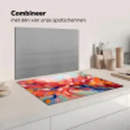 Bloemen - Abstract - Kunst - Modern Inductie beschermer vinyl 3mm klein -wsfeer7_website
