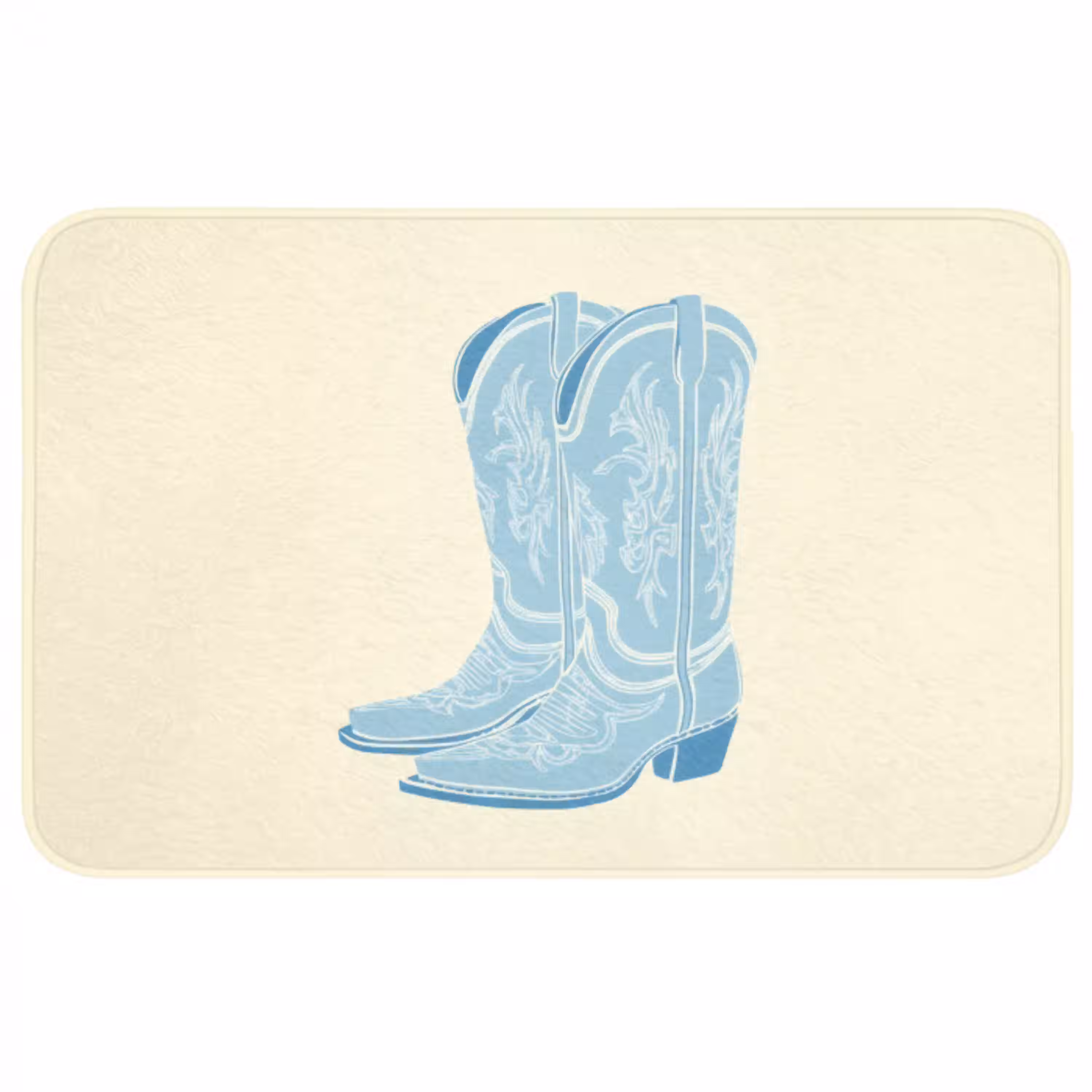 Illustratie - Cowboylaarzen - Patroon WCmat middel -3d