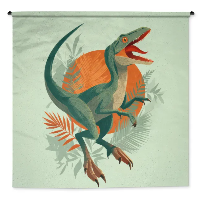 Wandkleed - Dino - Bladeren - Grafisch - Groen