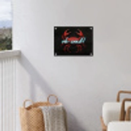 Krab - Rood - Neon - Quote tuinposter los doek klein -sfeer8