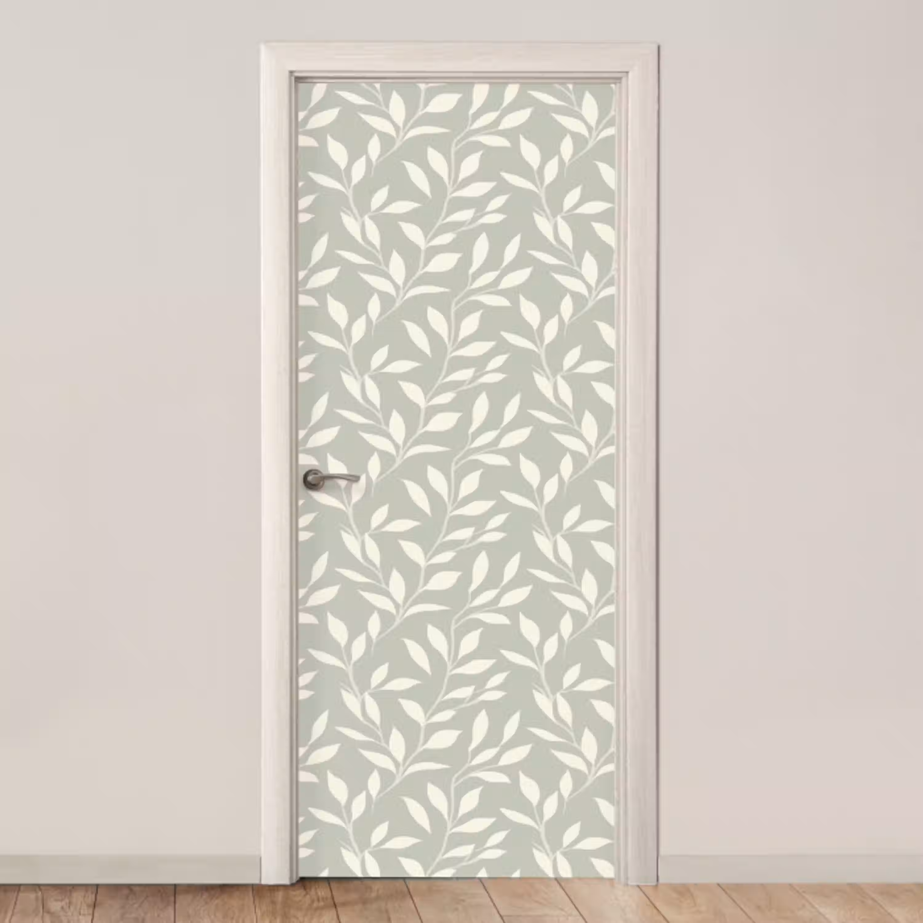 Minimalistisch - Patroon - Groen deurposter klein 289 -3d_beige