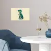 Dinosaurus - Turquoise - Stekels poster papier klein -sfeer3