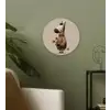 Zebra - Zonnebloemen - Warm Wandcirkel kunststof plaat 5mm dik klein -sfeer3