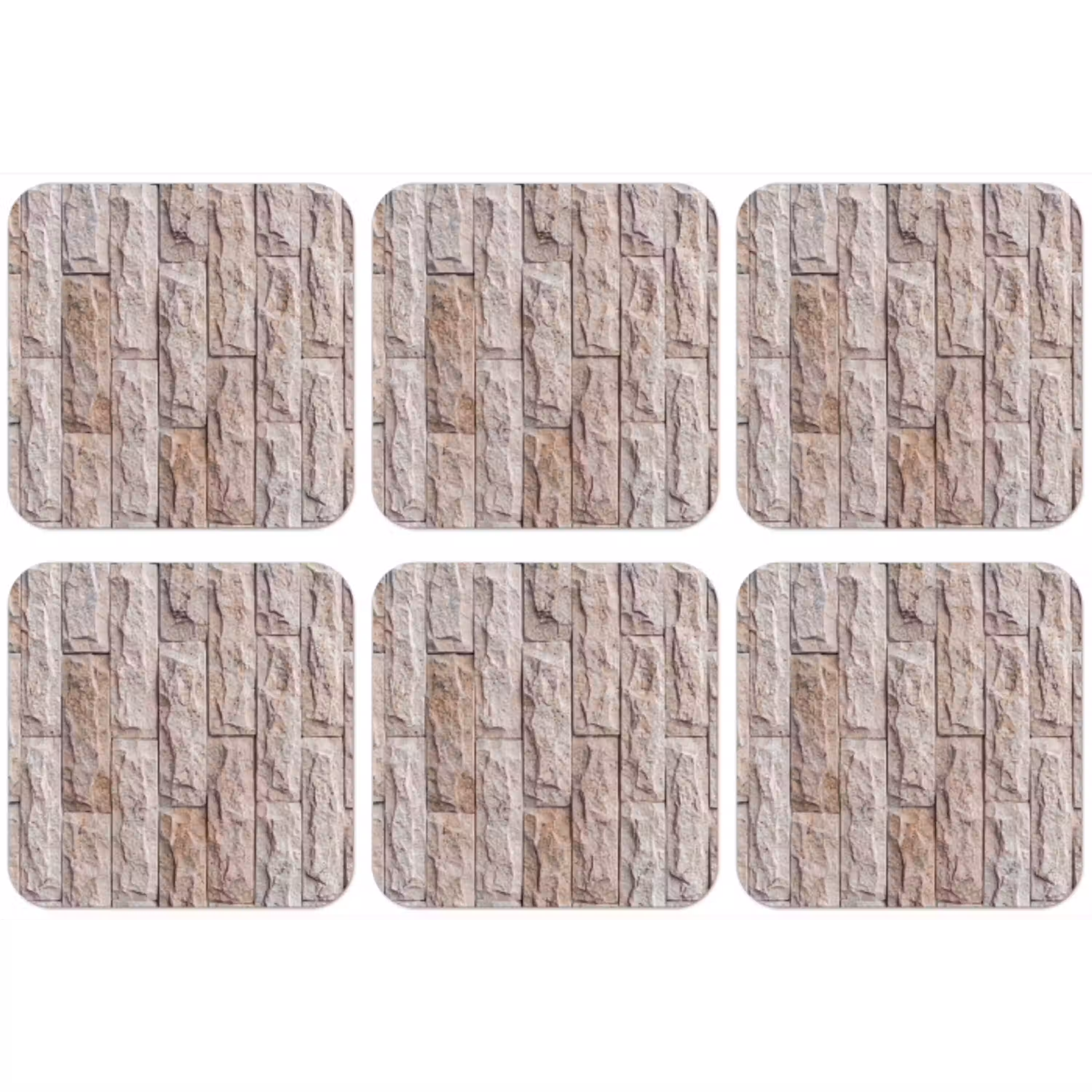 Muur - Steen - Ruw - Beige - Textuur onderzetter kurk middel -zkaufland3dotto
