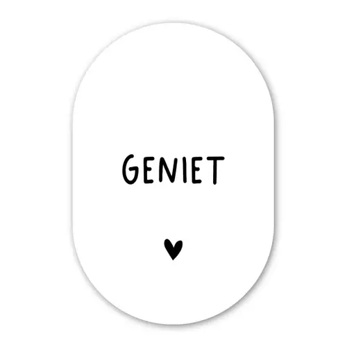 Quotes - Geniet - Spreuken Wandcirkel Ovaal Forex klein -3d