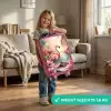 Flamingo en schildpad op een roze strand. Kinderkoffer - Roze klein -sfeer2_NL