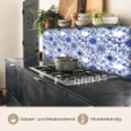 Bloemen - Blauw - Patroon - Wit keuken achterwand 2 middel 871 -usp_DE