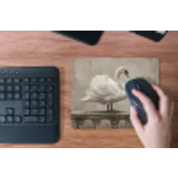 Zwaan - Elegant - Dieren - Wit muismat rubber klein -toetsenbord