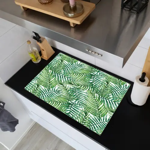Palmboom - Bladeren - Groen Inductie beschemer met haakjes klein 777 -sfeer1