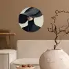 Zwart - Vrouw - Hoed Wandcirkel behangsticker klein -sfeer1