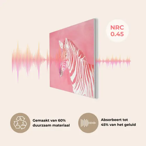 Zebra - Pink - Verf PET vilt klein -USP_NL