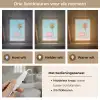 Palmboom - Strandhuis - Roze Light Box met kabel (Tafellamp) klein -USP_lichtkleurNL