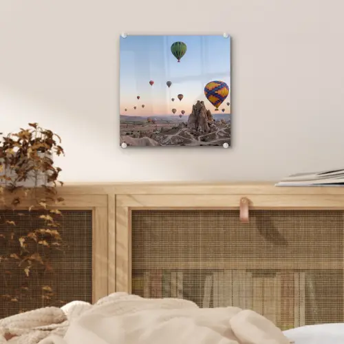 Luchtballonnen - Rotsen - Zonsopgang plexiglas 5mm klein -sfeer4