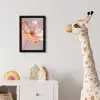 Glazen - Bloem - Roze fotolijst zwart zonder passe partout klein -usfeer4_kinderkamer