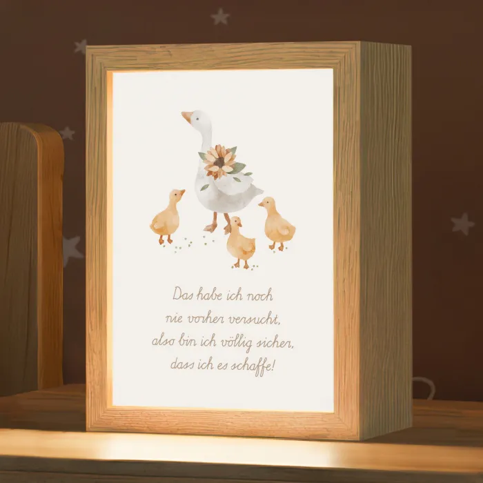 Kinderen - Ganzen - Beige - Quote - Boerderij Light Box met kabel klein -zzz_3d_website