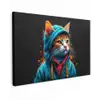 Graffiti - Kat - Zwart - Jas canvas 2cm klein -z3d