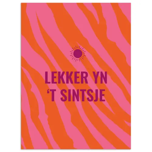 Quote - Zomer - Roze poster papier klein -3d