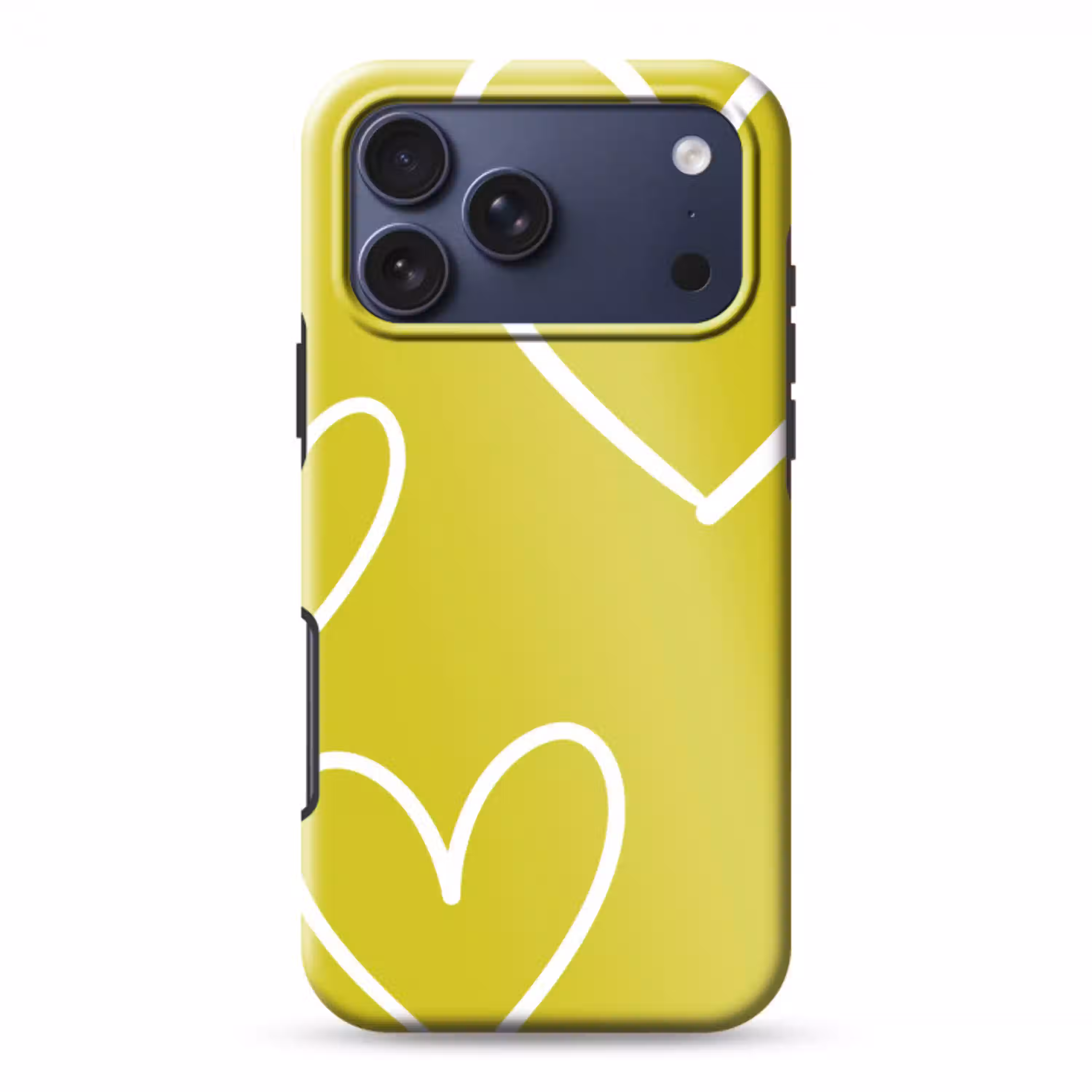 Groen - Hartjes - Wit Toughcase MagSafe Apple iPhone 17 Pro Max klein -3d