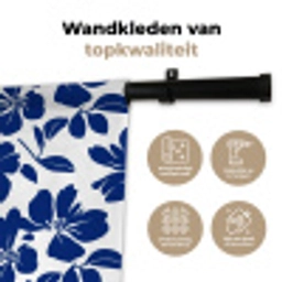 Floraal - Modern - Blauw Wandkleed katoen klein 269 -sfeer2