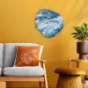 Golven - Oceaan - Blauw Wandcirkel Organisch Forex 3mm klein -sfeer4