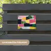Abstract - Roze - Lappen - Vormen - Geel tuinposter los doek klein -sfeer3