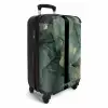 Groene marmerstructuur met gouden accenten NBS - Handbagage koffer - Volwassenen Unisex middel -productfoto_3d