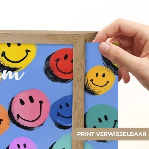 Smileys - Kleurrijk Light Box met batterij (Wandlamp kind) middel -USP_websiteprintNL