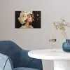 Abstract - Vrouw - Bloemen - Wit poster papier klein -sfeer3