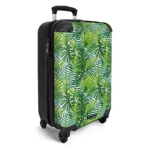 Palm diverse bladeren patroon groen NBS - Handbagage koffer - Kinderen Unisex middel -productfoto_3d