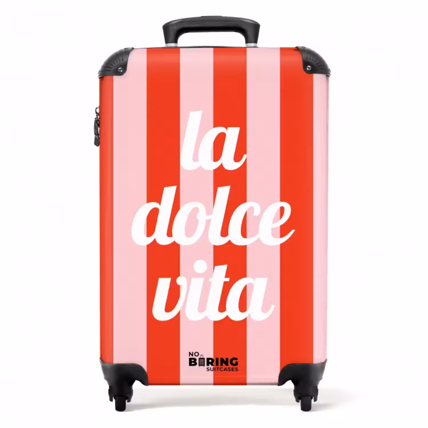 Suitcase - Quotes - La dolce vita tomato red and blossom pink