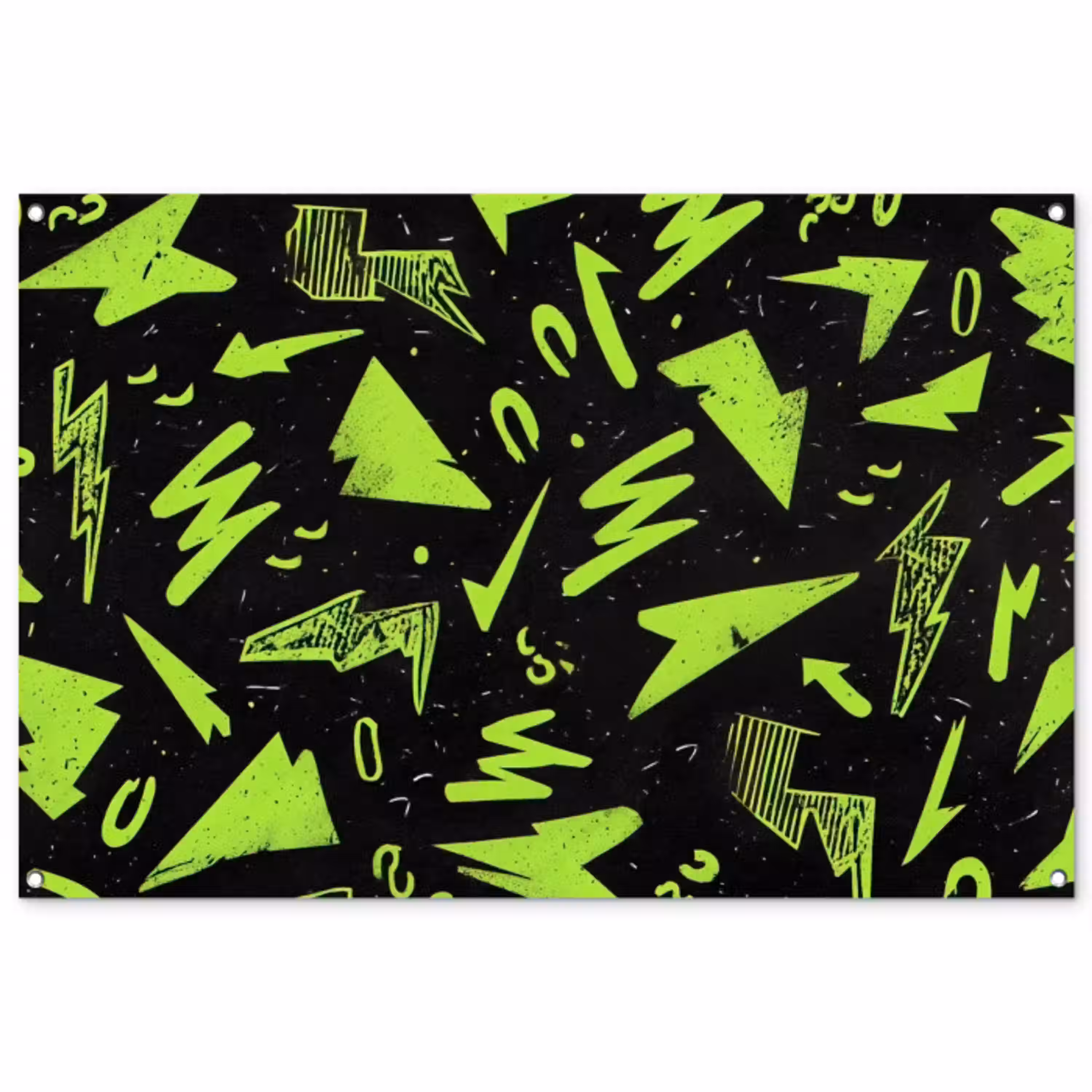 Gaming - Vormen - Pijlen - Abstract - Zwart tuinposter los doek groot -3d