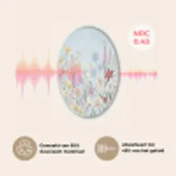 Weidebloemen - Illustratie - Kleurrijk Akoestische PET Vilt - Rond klein -USP_NL