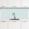 Groen - Geometrie - Patronen - Abstract keuken achterwand 2 middel 871 -3d