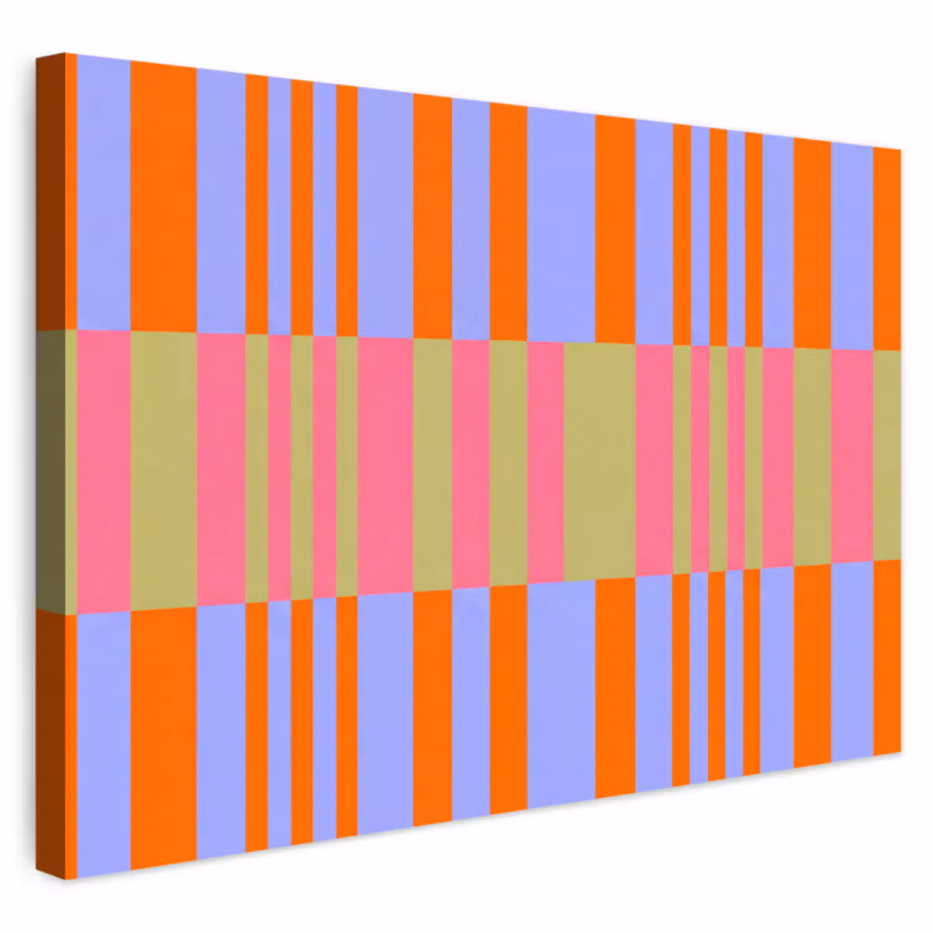 Abstract - Patroon - Geometrisch - Kleurrijk - Modern Tuinposter op houten frame 2 cm dik klein -3d