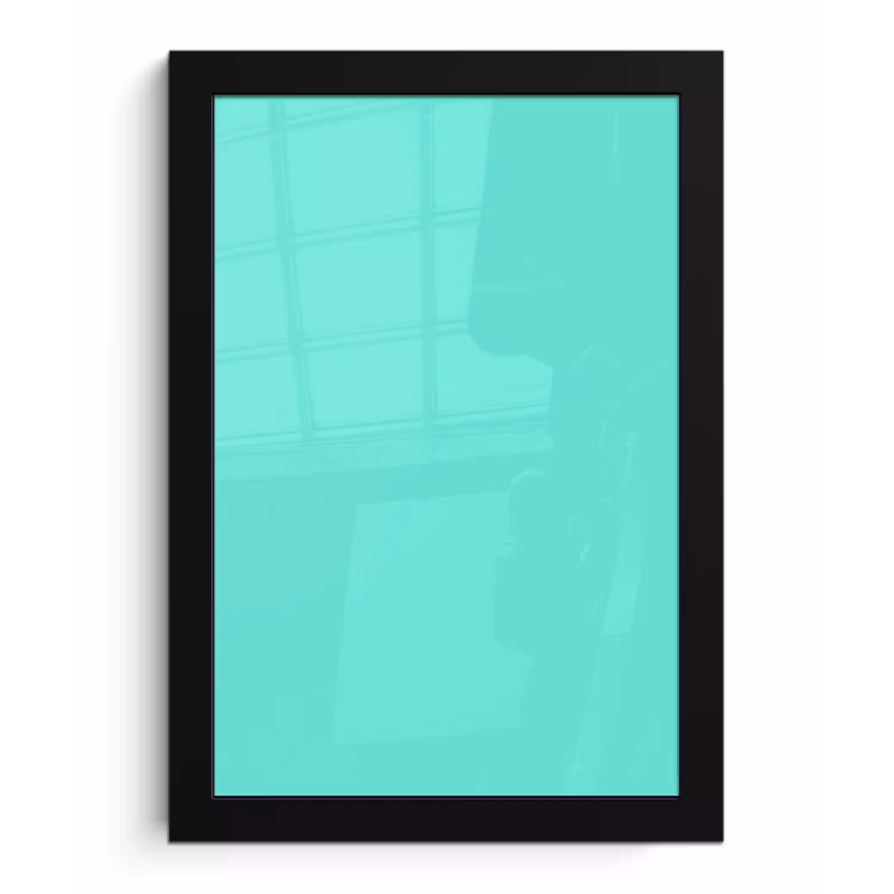 Electric - Cyan - Turkoois fotolijst zwart zonder passe partout klein 224 -3d