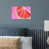 Grapefruit - Geschilderd - Roze - Strepen poster papier klein -sfeer2